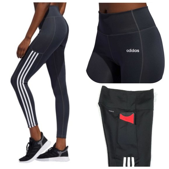 adidas Pants - NWT Adidas 3 Stripe High waist Pocket 7/8 Tights